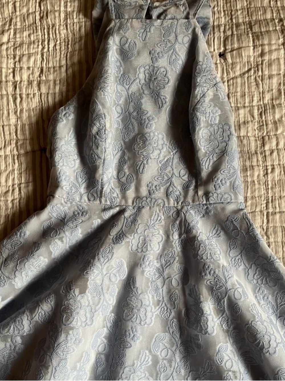 Lulu's embroidered floral light blue mini dress